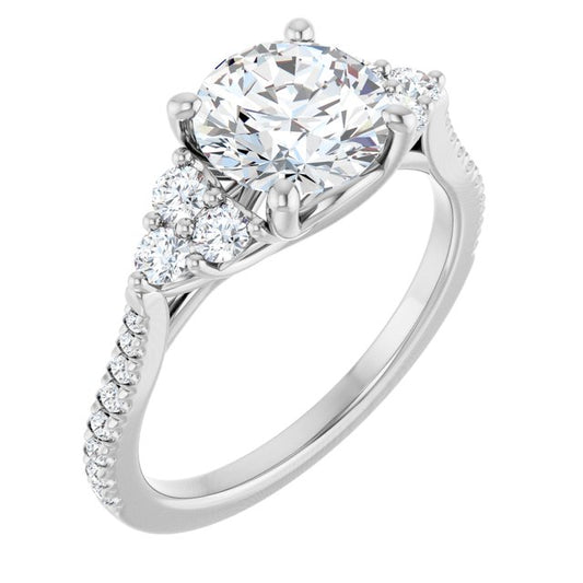 French-Set Engagement Ring