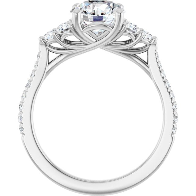 French-Set Engagement Ring