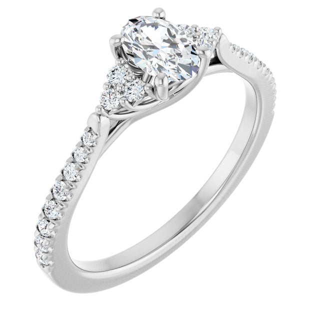 French-Set Engagement Ring