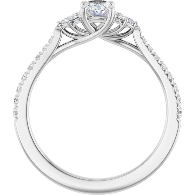 French-Set Engagement Ring