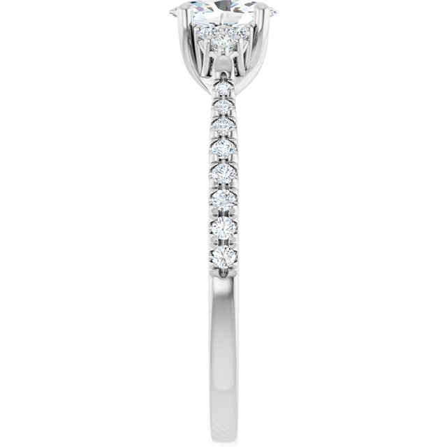 French-Set Engagement Ring
