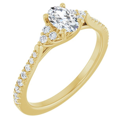 French-Set Engagement Ring