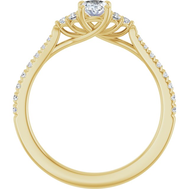 French-Set Engagement Ring
