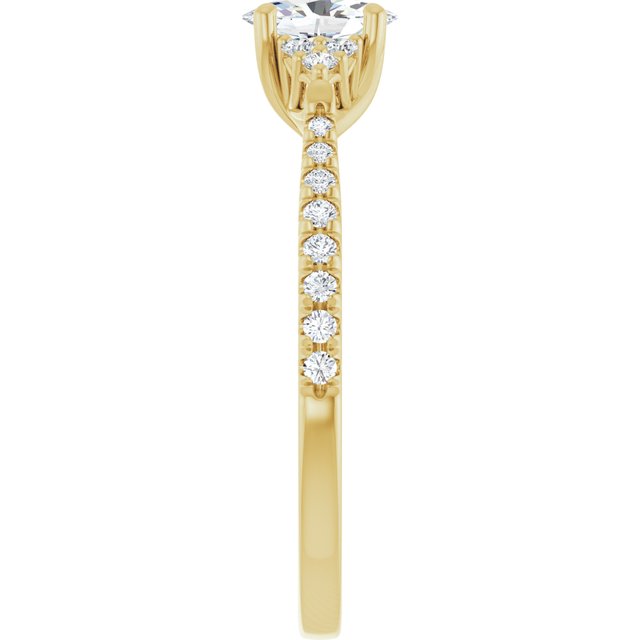 French-Set Engagement Ring