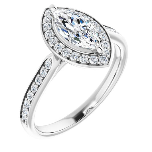 Halo-Style Engagement Ring