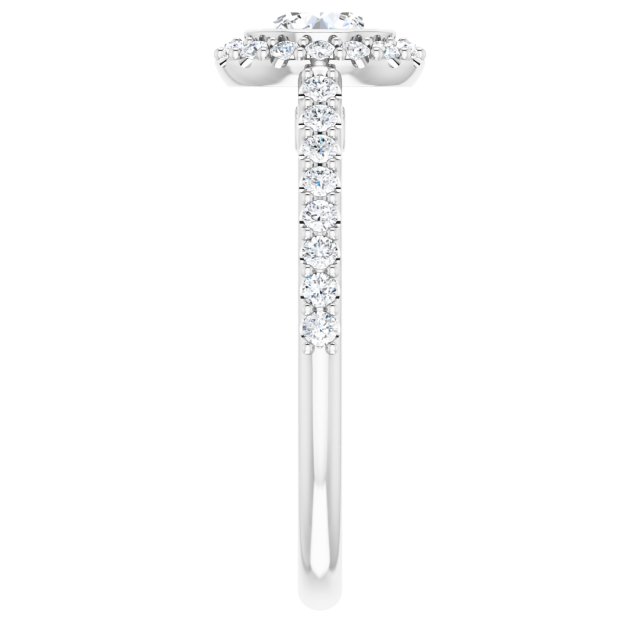 Bezel-Set Halo-Style Engagement Ring