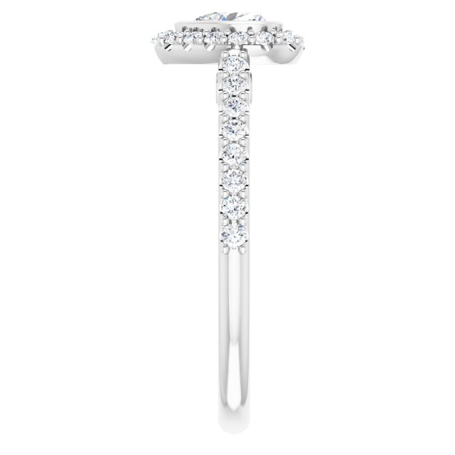 Bezel-Set Halo-Style Engagement Ring