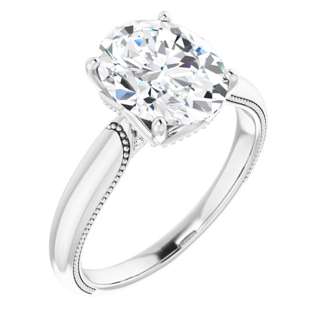 4-Prong Solitaire Engagement Ring with Accent