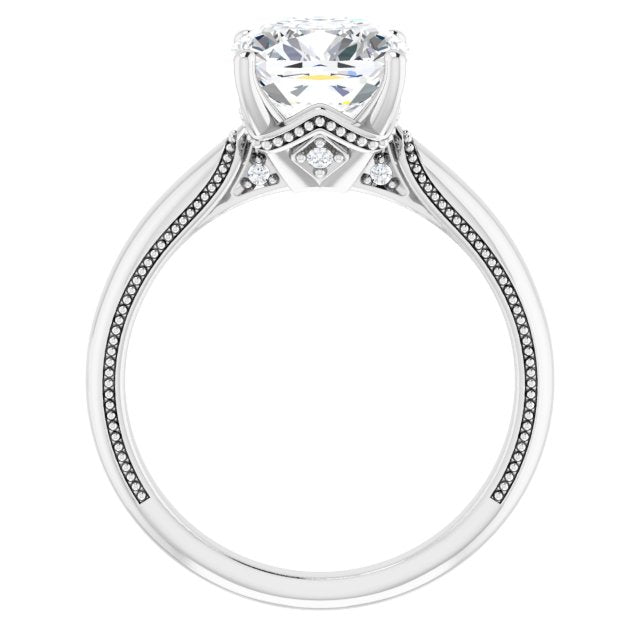 4-Prong Solitaire Engagement Ring with Accent