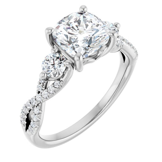 Accented Engagement Ring