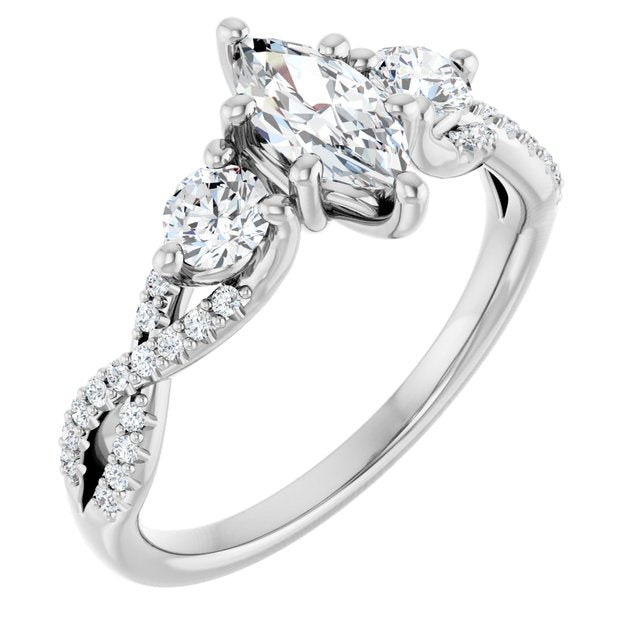 Accented Engagement Ring