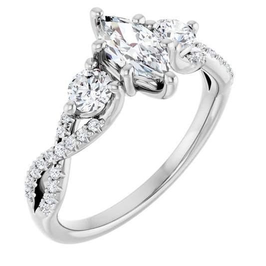 Accented Engagement Ring