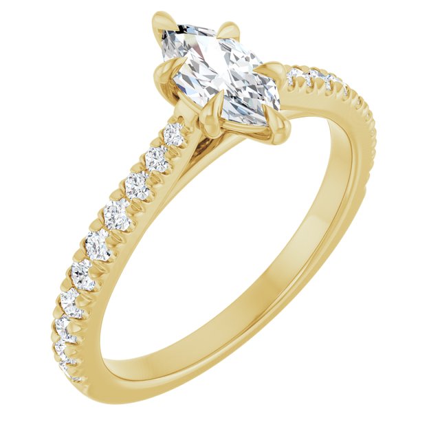 French-Set Engagement Ring