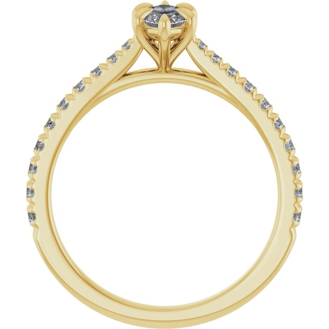 French-Set Engagement Ring