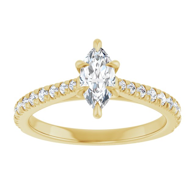 French-Set Engagement Ring