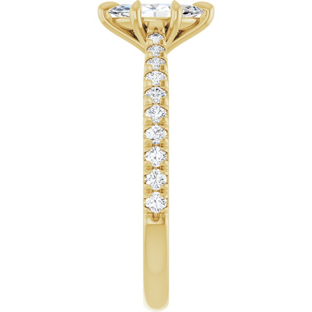 French-Set Engagement Ring