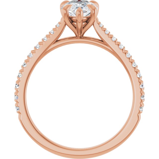 French-Set Engagement Ring