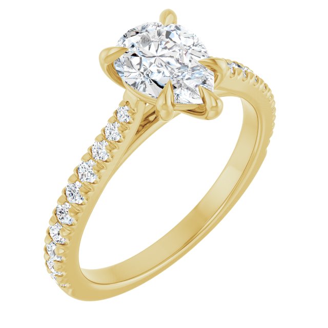 French-Set Engagement Ring