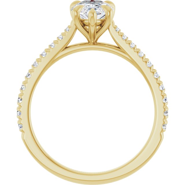 French-Set Engagement Ring