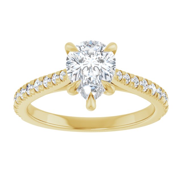 French-Set Engagement Ring