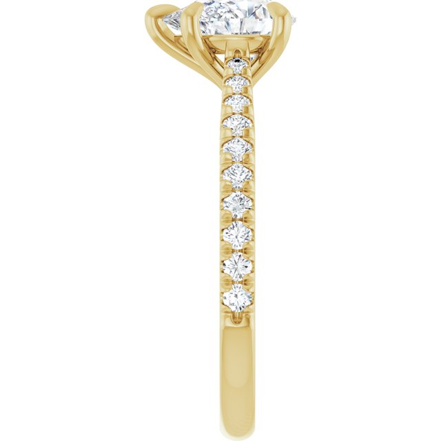 French-Set Engagement Ring