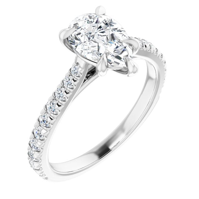 French-Set Engagement Ring