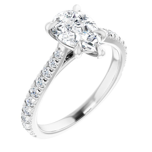 French-Set Engagement Ring