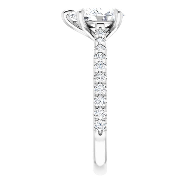 French-Set Engagement Ring