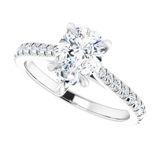 French-Set Engagement Ring