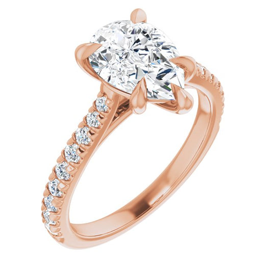 French-Set Engagement Ring