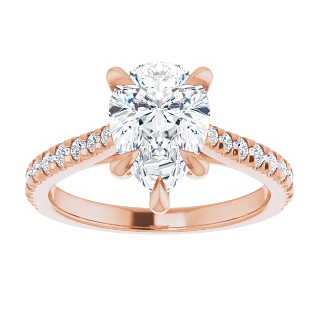 French-Set Engagement Ring