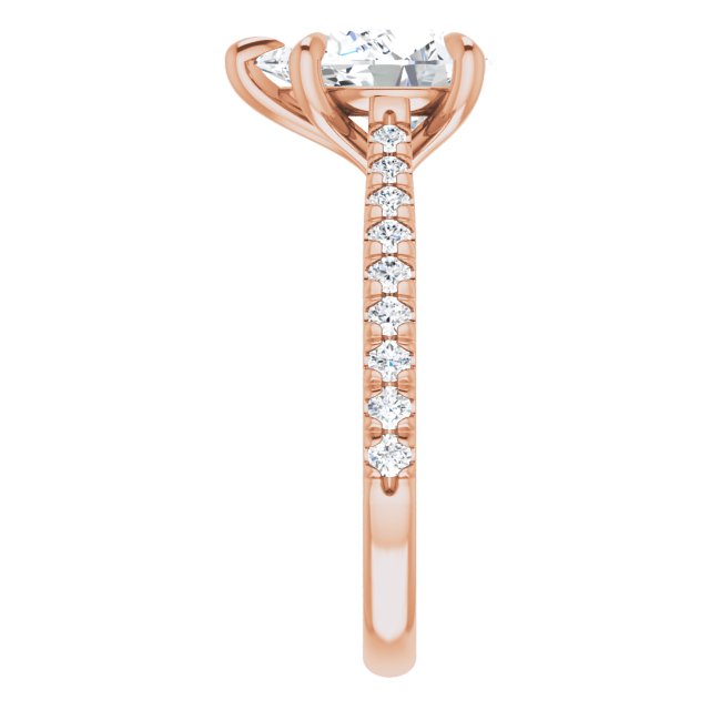 French-Set Engagement Ring