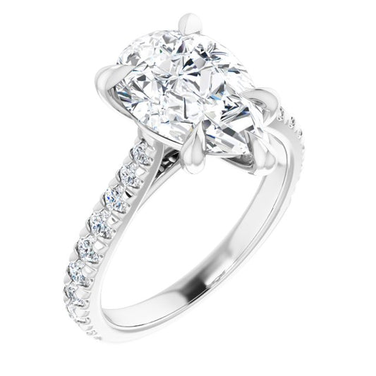 French-Set Engagement Ring