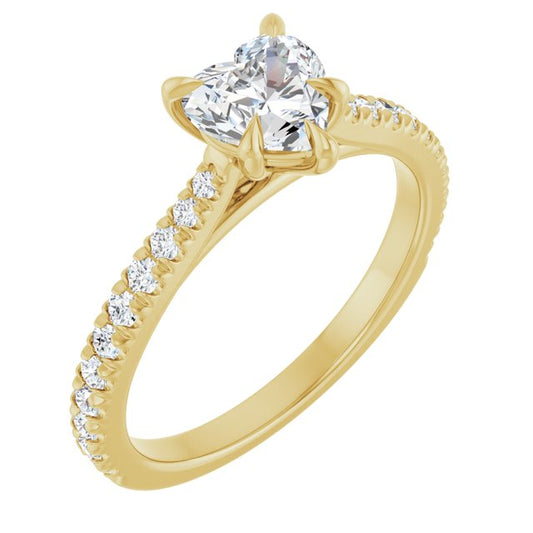 French-Set Engagement Ring