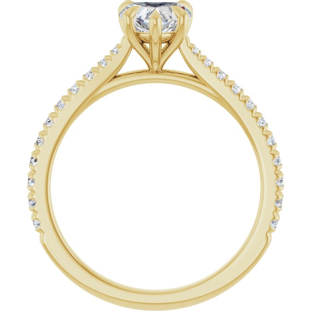 French-Set Engagement Ring
