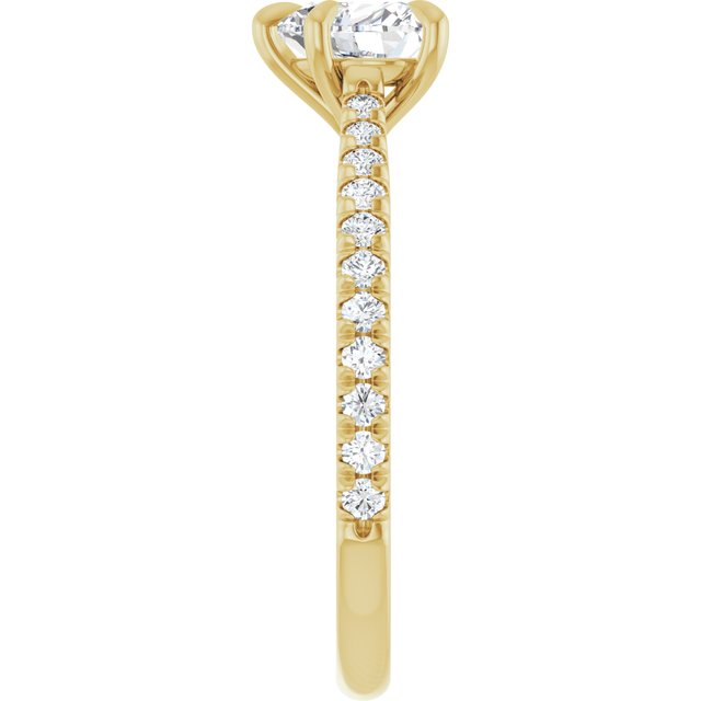French-Set Engagement Ring