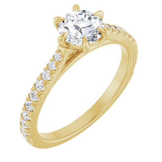 French-Set Engagement Ring