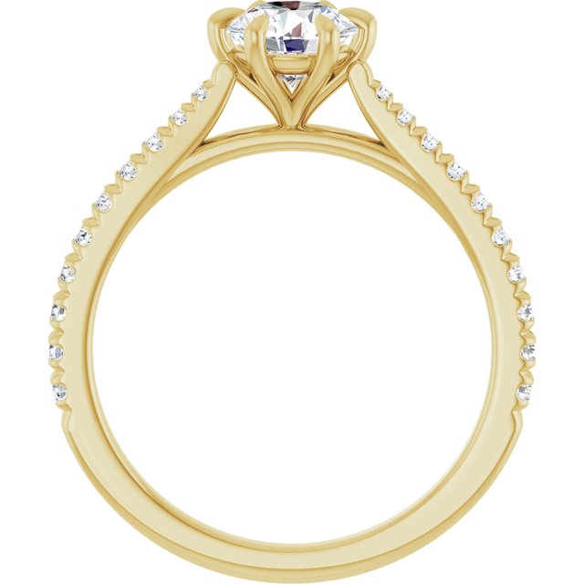 French-Set Engagement Ring