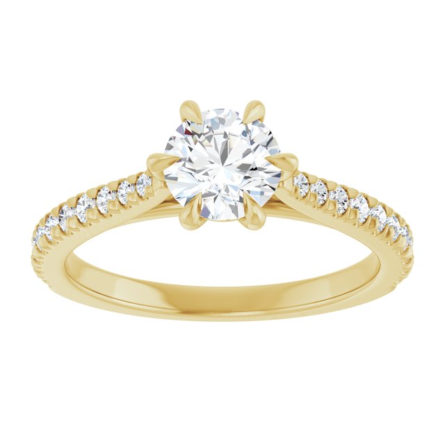 French-Set Engagement Ring