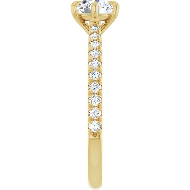 French-Set Engagement Ring