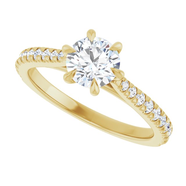 French-Set Engagement Ring