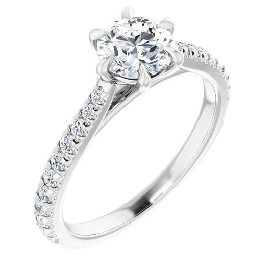 French-Set Engagement Ring