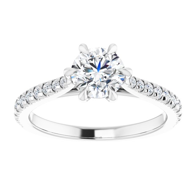 French-Set Engagement Ring