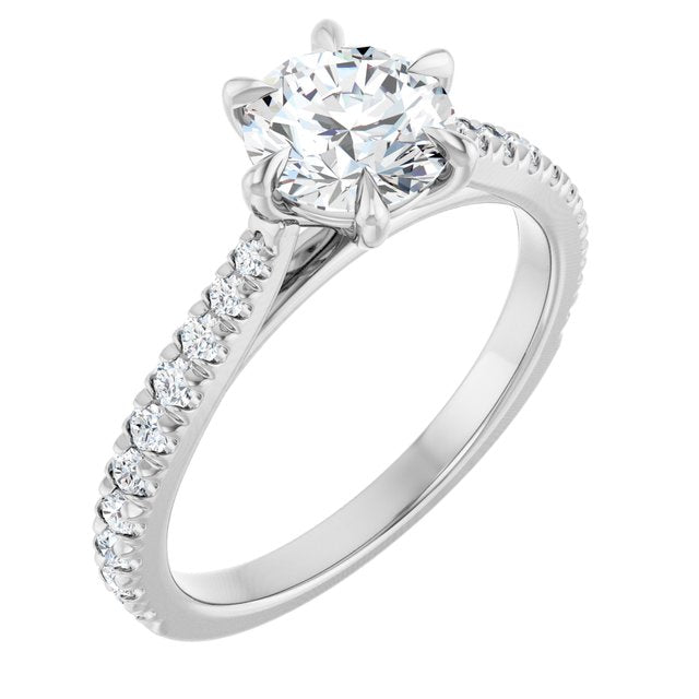 French-Set Engagement Ring