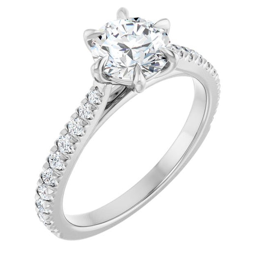 French-Set Engagement Ring