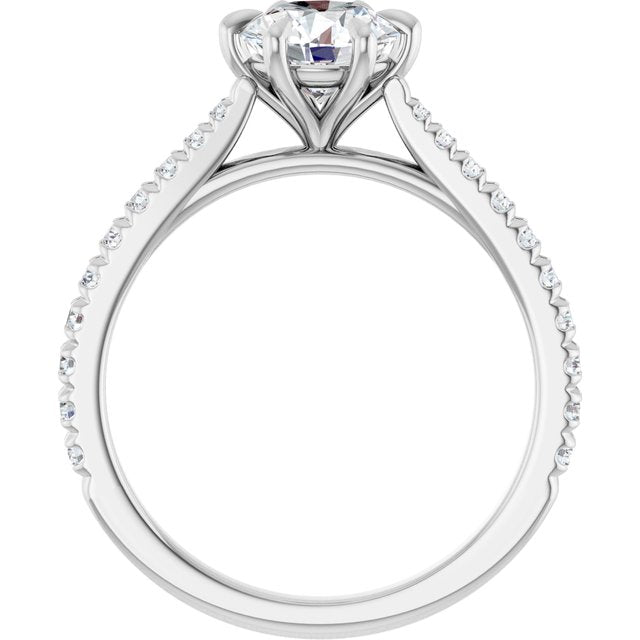 French-Set Engagement Ring