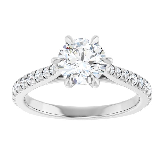 French-Set Engagement Ring