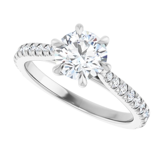 French-Set Engagement Ring
