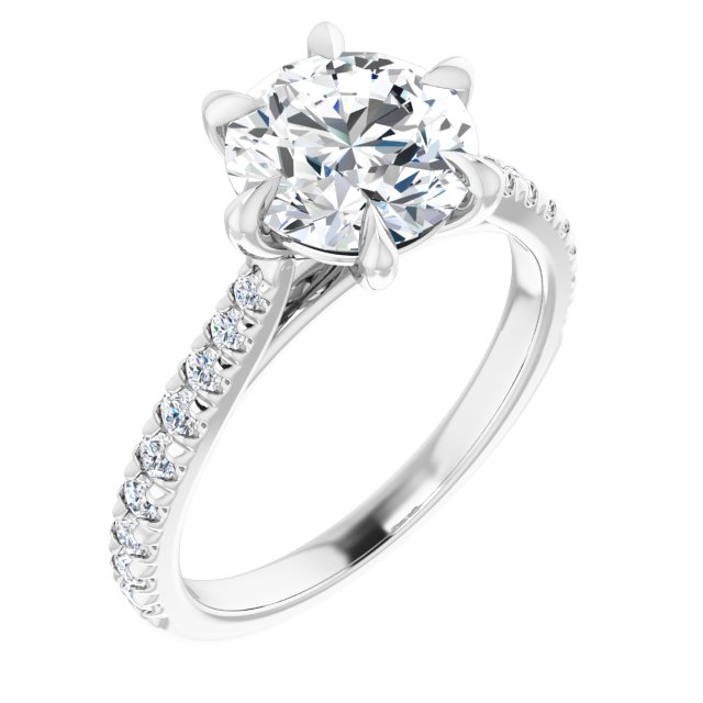 French-Set Engagement Ring