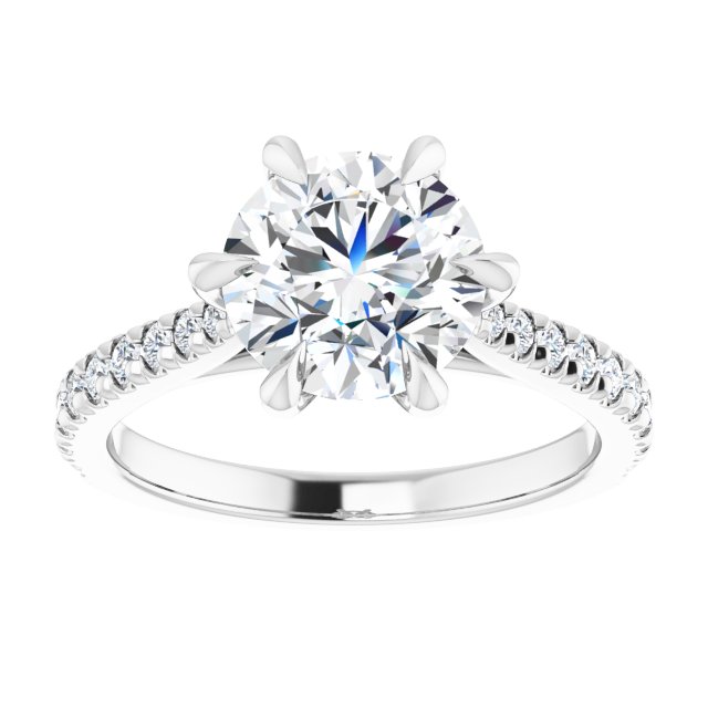 French-Set Engagement Ring